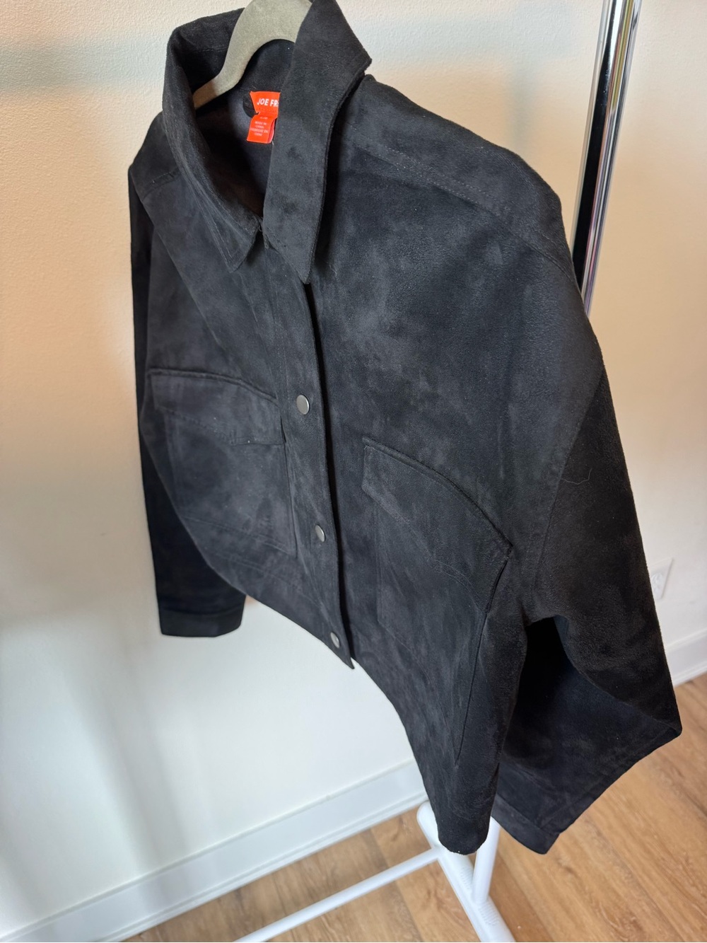 Joe Fresh Snap Button Faux Suede Crop Jacket Size Large NEW WITH TAGS - Picture 2 of 9